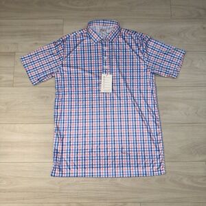 Collars and Co Polo Gingham Check Pattern Size Large Multi Color Golf NWT Flex